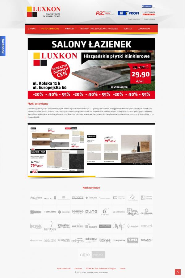 Strona internetowa Luxkon Konin